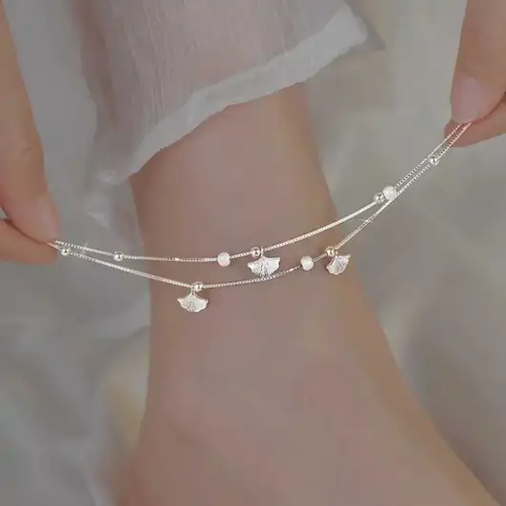 Silver Butterfly Anklet